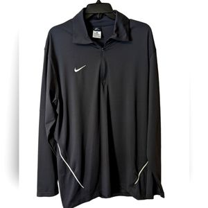 Nike black athletic/ running / Dri Fit long sleeve pullover with zipper/unisex